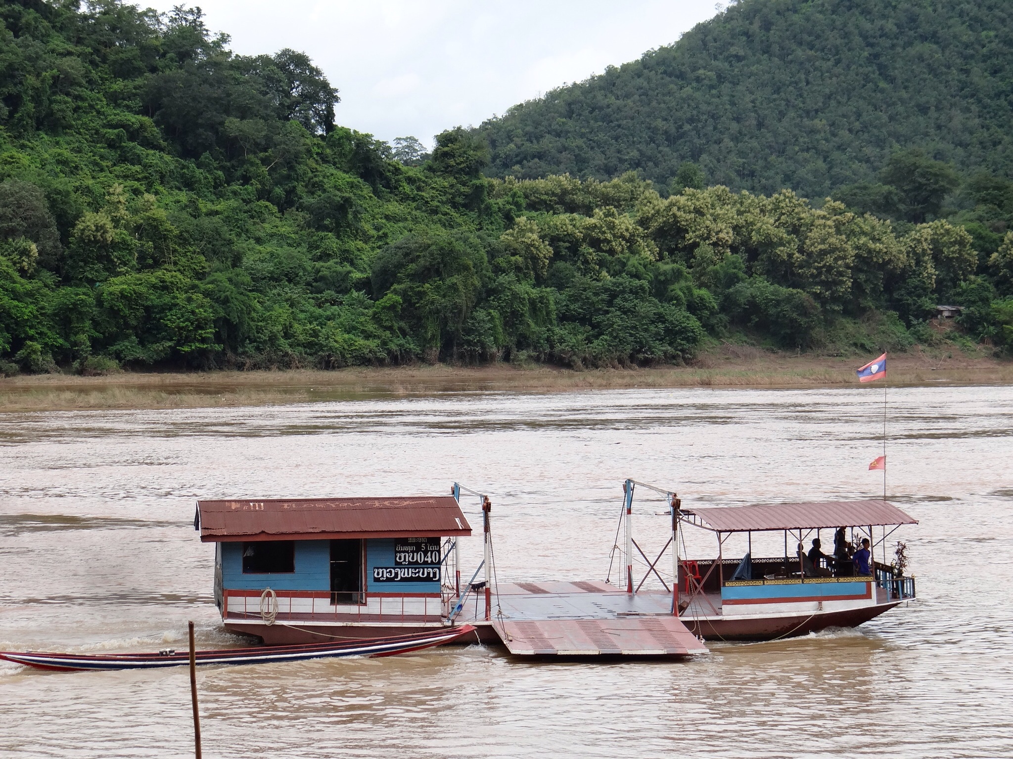 Ferry over Mekong river in Luang Prabang